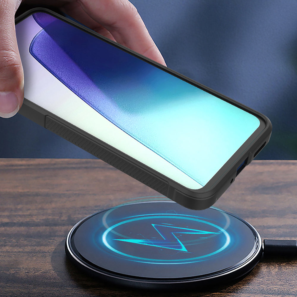 Xiaomi Redmi 14C 4G Kılıf Esnek TPU Oyuklu Arka Yüzey Tasarımlı Zore Etnik Silikon Kapak Koyu Yeşil