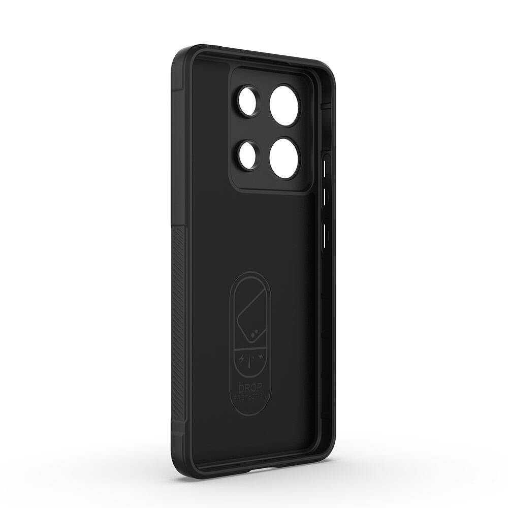 Xiaomi Redmi Note 13 4G Kılıf Esnek TPU Oyuklu Arka Yüzey Tasarımlı Zore Etnik Silikon Kapak Koyu Yeşil