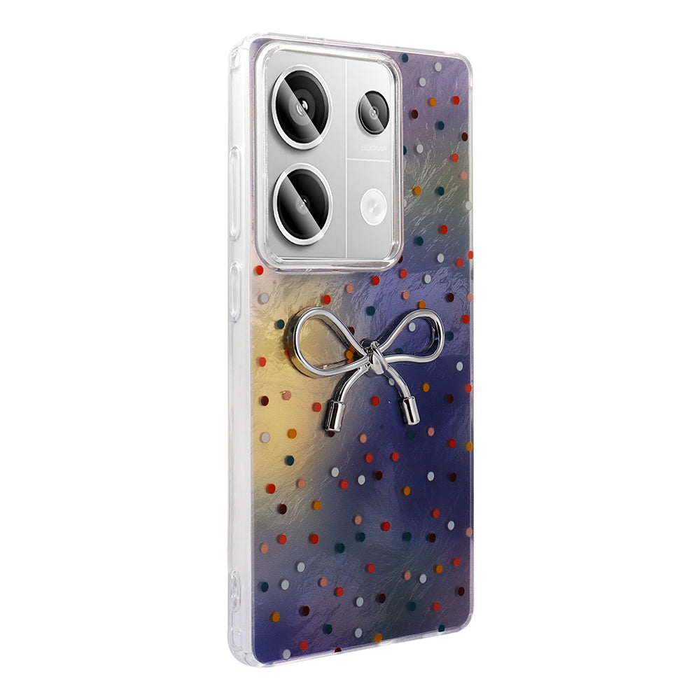 Xiaomi Redmi Note 13 Pro 4G Kılıf Kamera Korumalı Figürlü Zore Ponti Silikon Kapak Açık Pembe