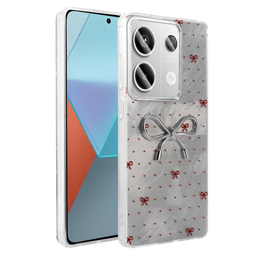 Xiaomi Redmi Note 13 Pro 4G Kılıf Kamera Korumalı Figürlü Zore Ponti Silikon Kapak Açık Mavi