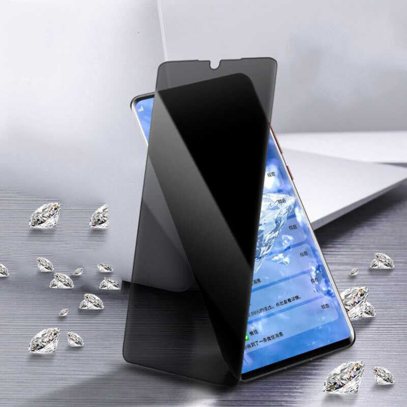 Xiaomi Redmi Note 13 Pro 4G Zore New 5D Privacy Temperli Ekran Koruyucu Siyah