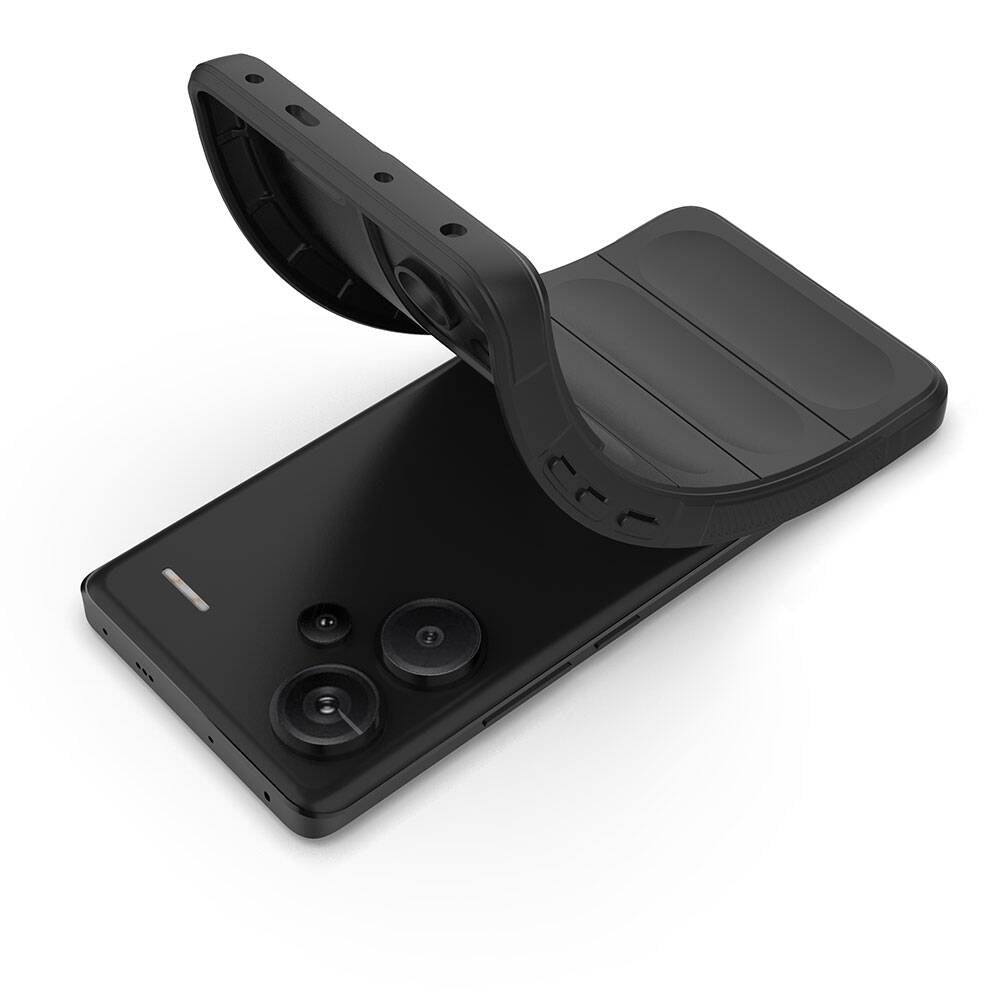 Xiaomi Redmi Note 13 Pro Plus 5G Kılıf Esnek TPU Oyuklu Arka Yüzey Tasarımlı Zore Etnik Silikon Kapak Kırmızı