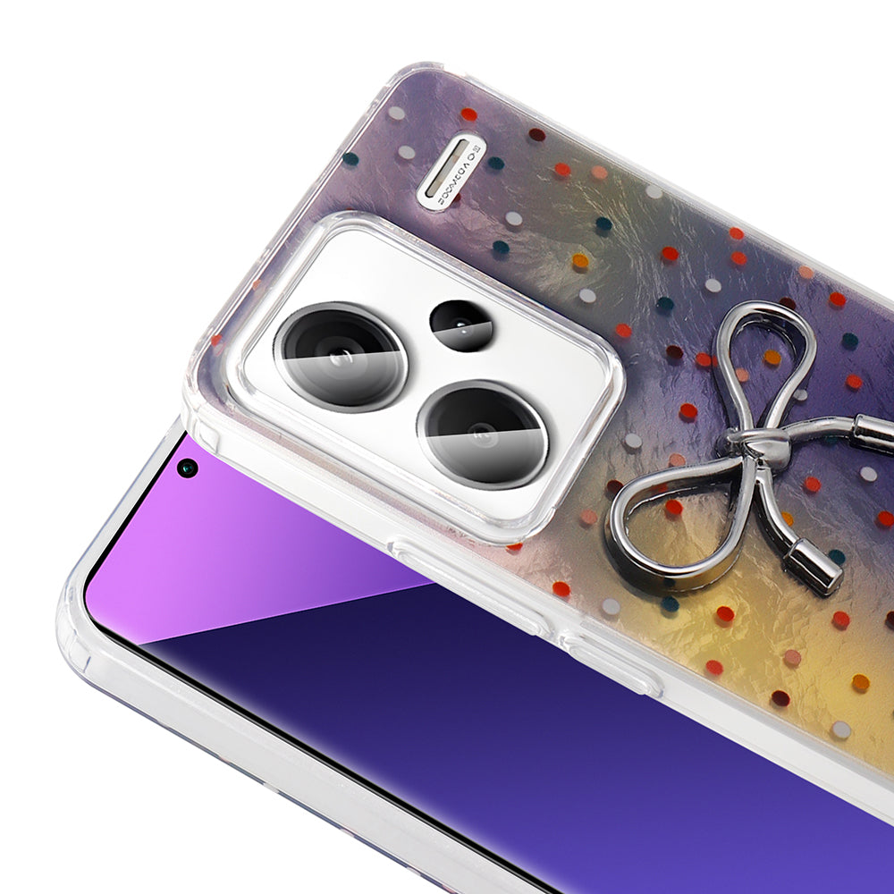 Xiaomi Redmi Note 13 Pro Plus 5G Kılıf Kamera Korumalı Figürlü Zore Ponti Silikon Kapak Açık Pembe