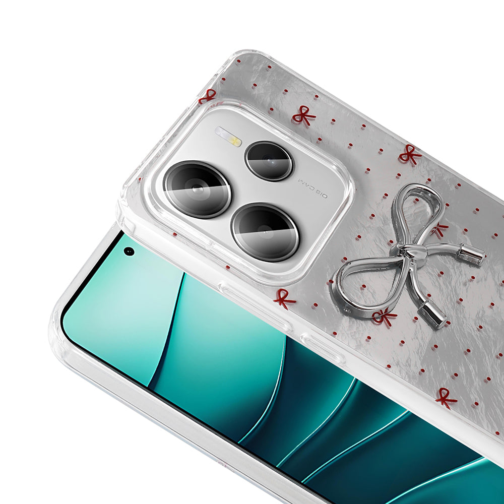 Xiaomi Redmi Note 14 4G Kılıf Kamera Korumalı Figürlü Zore Ponti Silikon Kapak Açık Mavi