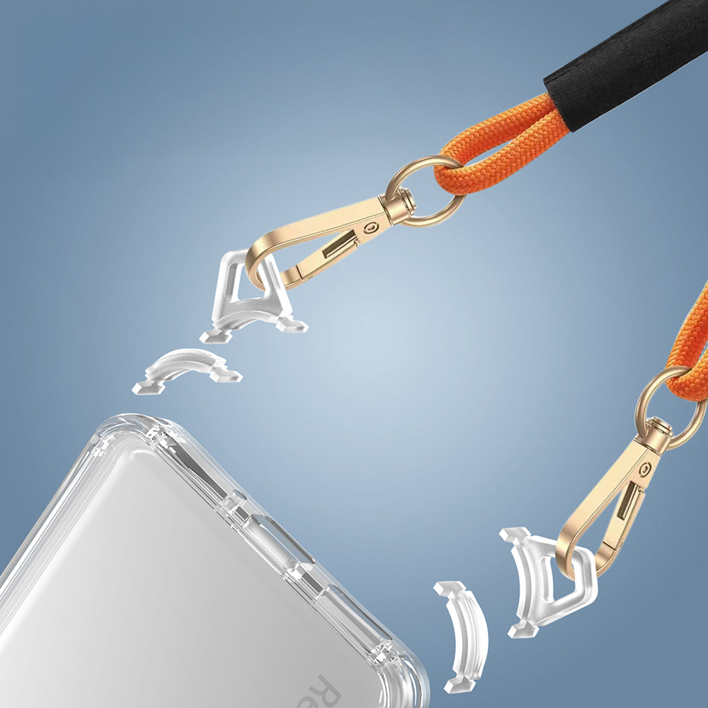 Xiaomi Redmi Note 14 Pro 5G Kılıf Airbagli Takılabilir Askı Aparatlı Zore Snap Silikon Kapak Şeffaf