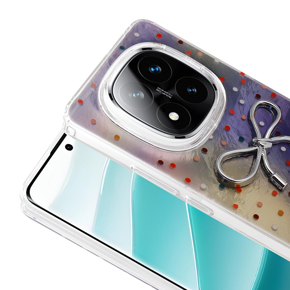 Xiaomi Redmi Note 14 Pro Plus Kılıf Kamera Korumalı Figürlü Zore Ponti Silikon Kapak Lila