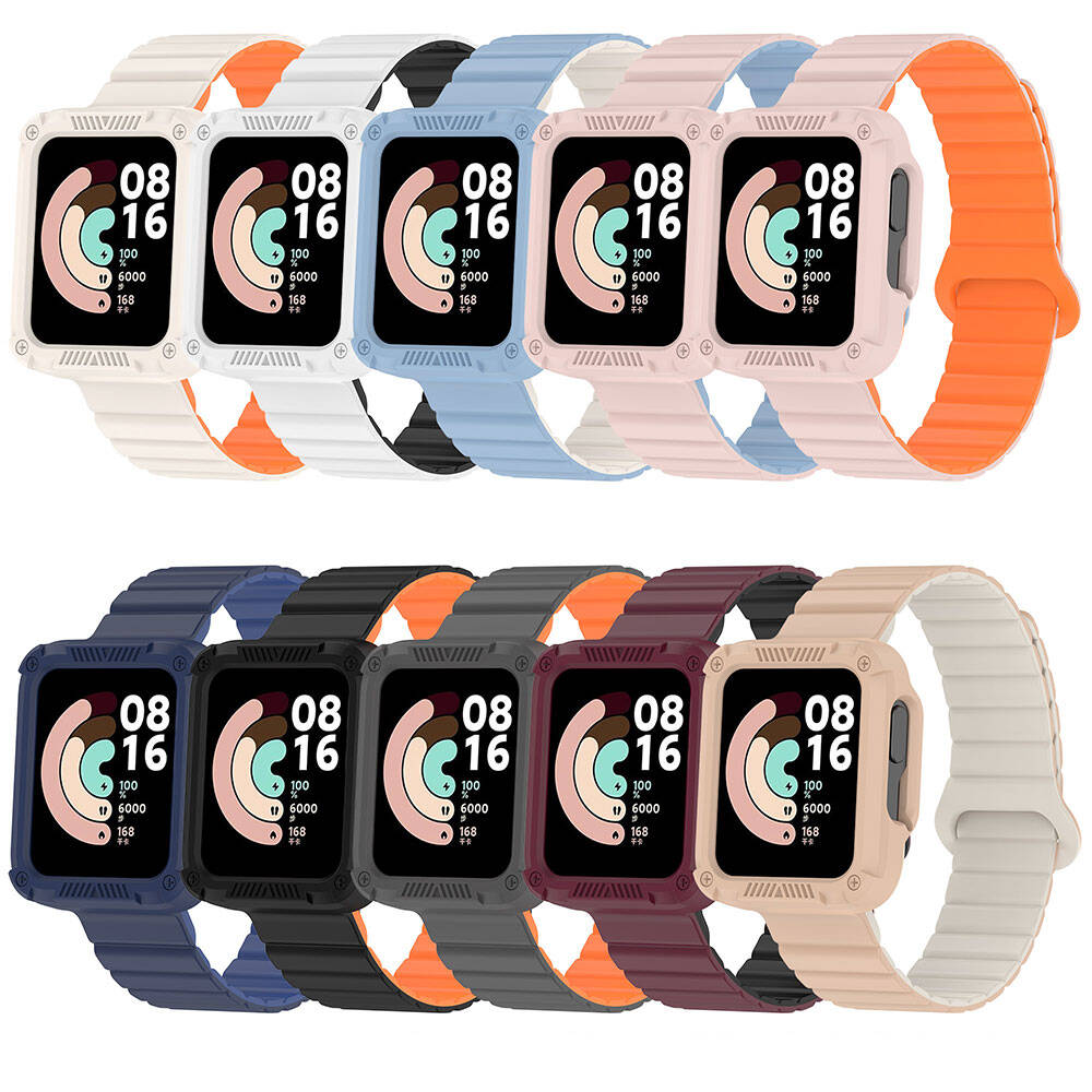 Xiaomi Redmi Watch 1 Silikon Kordon Zore KRD-105 Strap Kayış Pudra