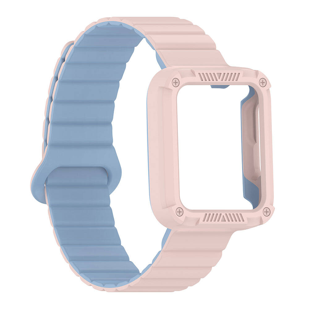 Xiaomi Redmi Watch 1 Silikon Kordon Zore KRD-105 Strap Kayış Pudra