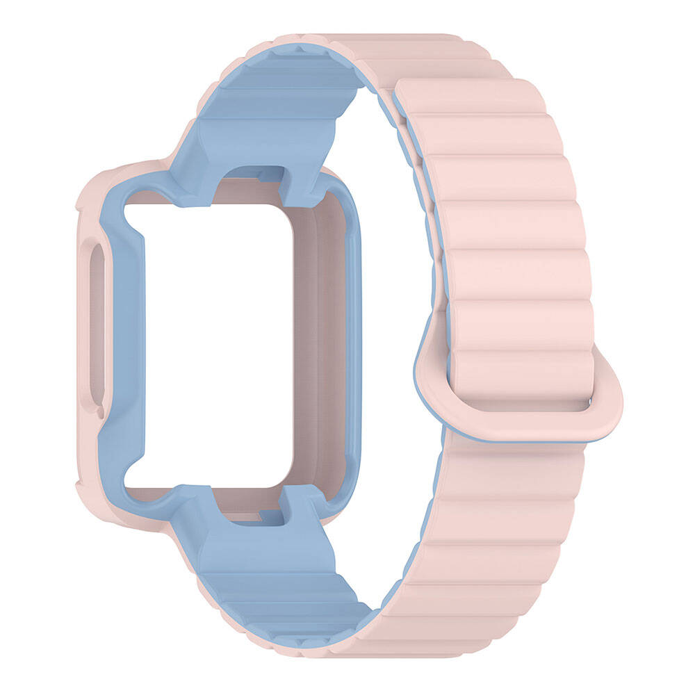 Xiaomi Redmi Watch 2 Silikon Kordon Zore KRD-105 Strap Kayış Siyah-Turuncu