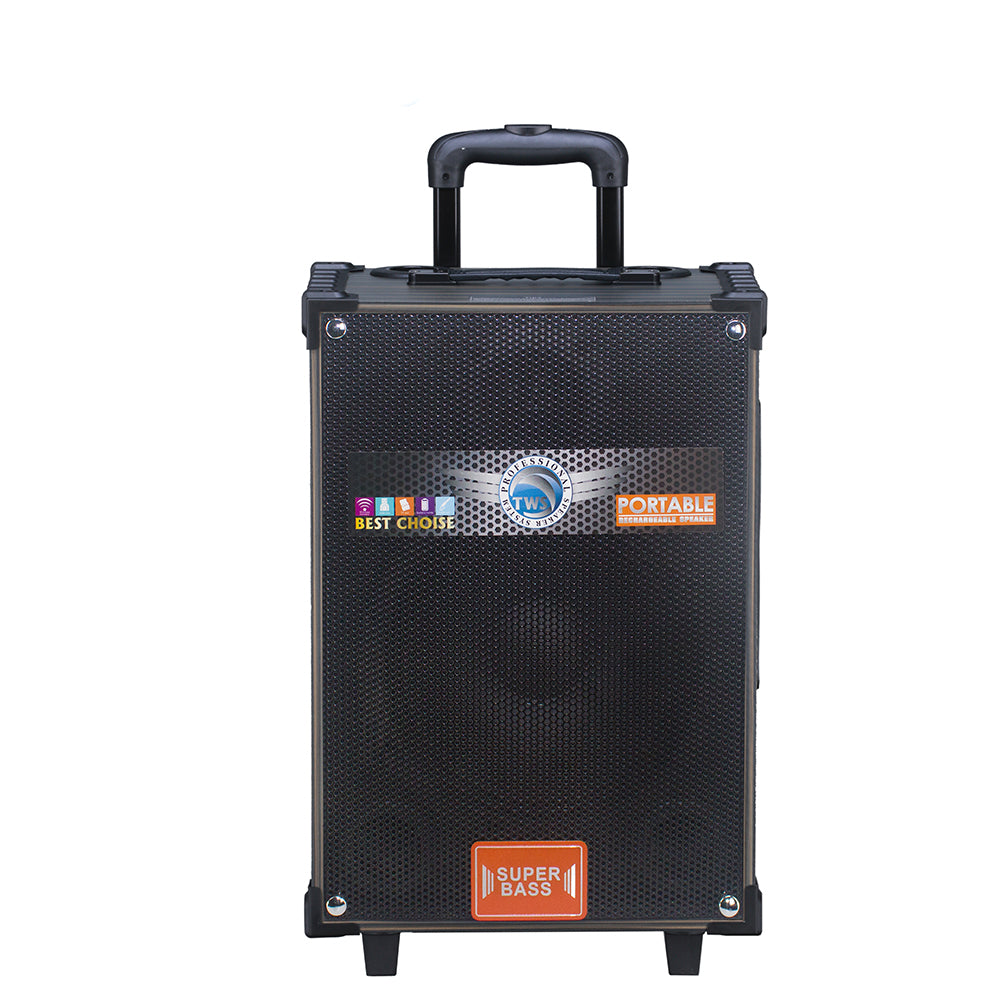 Zore LT-912 Dijital LED Göstergeli FM Radyolu Mikrofonlu Gitar Girişli TWS 12 inç Stereo Bass Kablosuz Karaoke Hoparlör Siyah